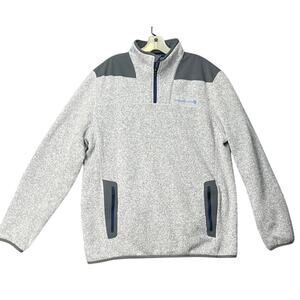 Vineyard‎ Vines Custom Sweater Fleece Shep Shirt Gray L Golf Performance Preppy